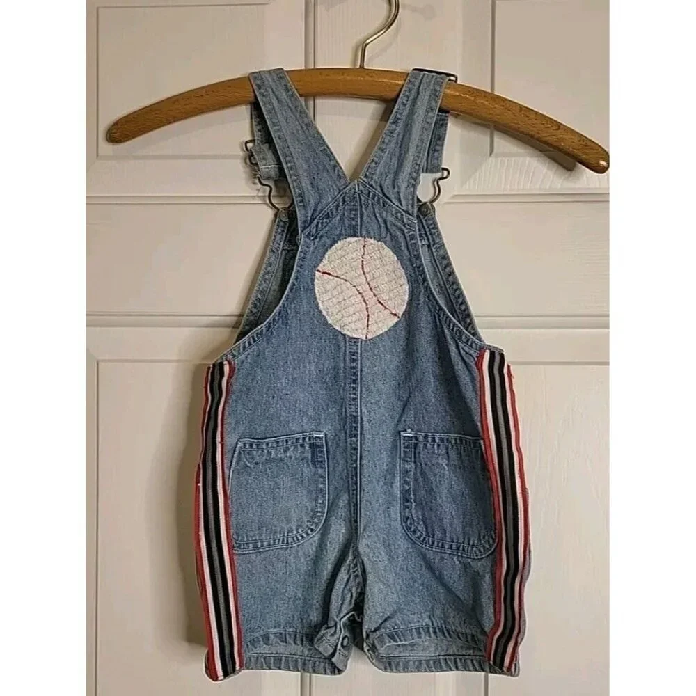 VTG Marsha Denim Custom Overalls Baseball‎ 18 M Embroidered MARSHA USA Vintage